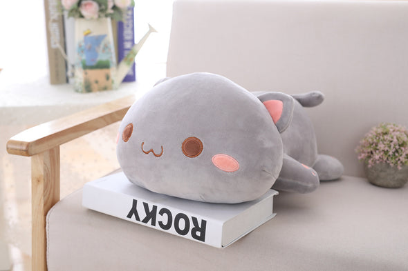 Kawaii White & Gray Kitties Plush