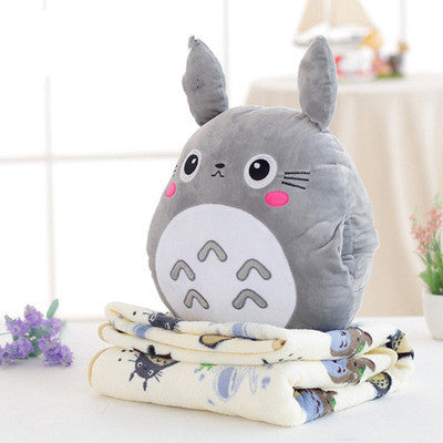 Kawaii Totoro Hand Warmer With Blanket Plush