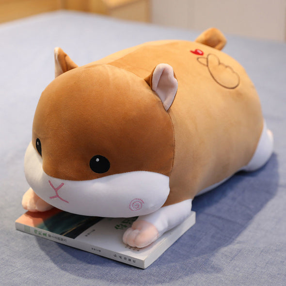 Kawaii Brown & Gray Hamster Plush