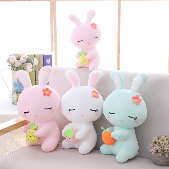 Kawaii 3-Color Peaceful Bunny Plush