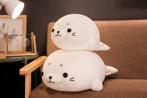 Kawaii White Seal Plush