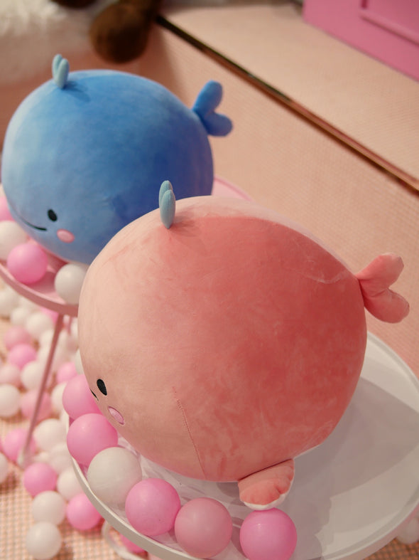 Kawaii Pink & Blue Whale Plush