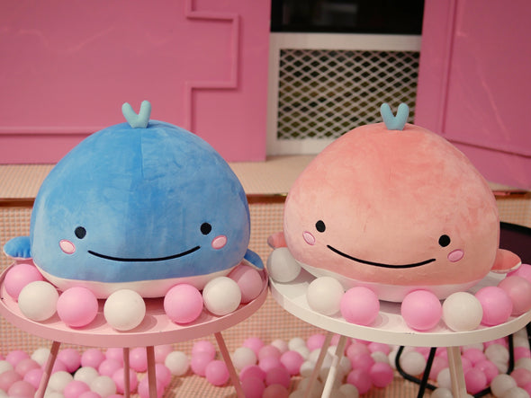 Kawaii Pink & Blue Whale Plush