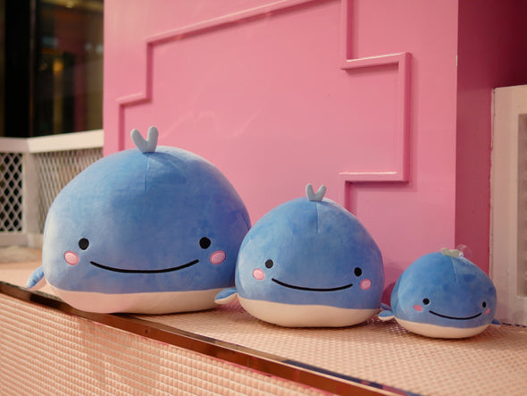 Kawaii Pink & Blue Whale Plush