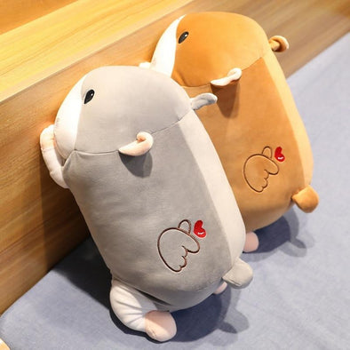 Kawaii Brown & Gray Hamster Plush