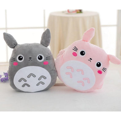 Kawaii Totoro Hand Warmer With Blanket Plush