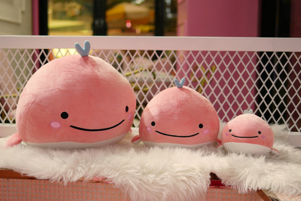 Kawaii Pink & Blue Whale Plush