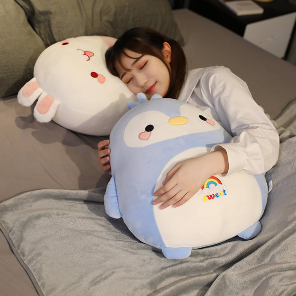 Kawaii 6 Round Friends With Blanket Plushies