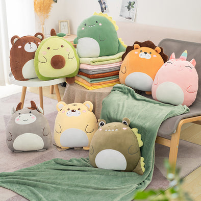 Kawaii 6 Round-Friends Plush & Blanket