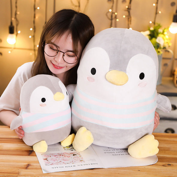 Kawaii Penguin Stripe Plush