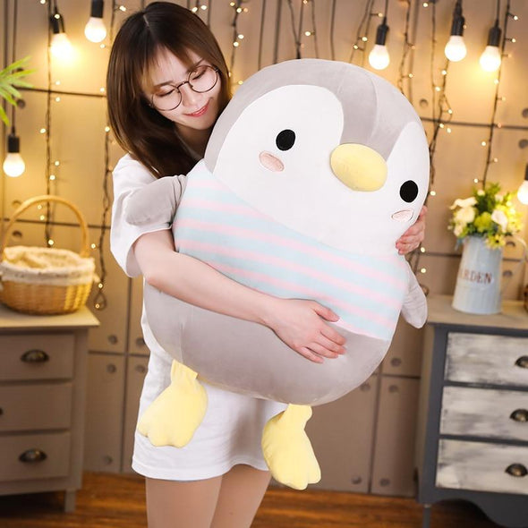 Kawaii Penguin Stripe Plush