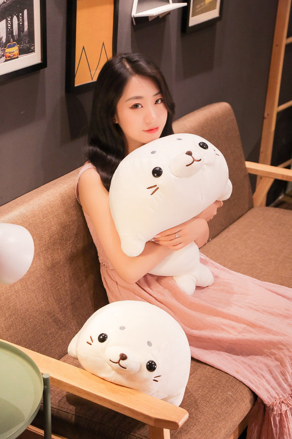 Kawaii White Seal Plush