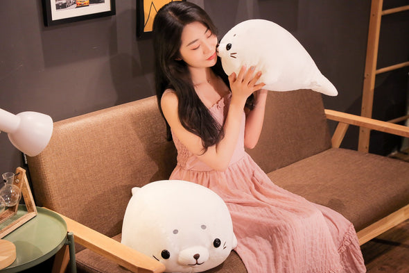 Kawaii White Seal Plush