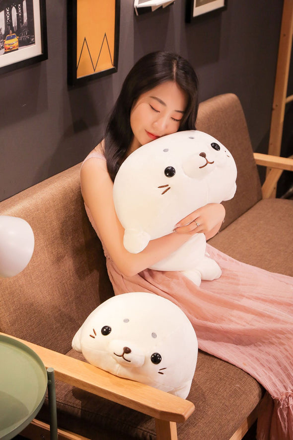 Kawaii White Seal Plush